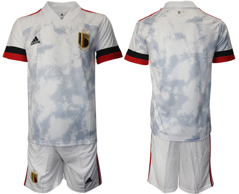 Men 2021 European Cup Belgium away white Soccer Jersey